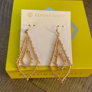 Kendra Scott Gold Studded Dangling Earrings